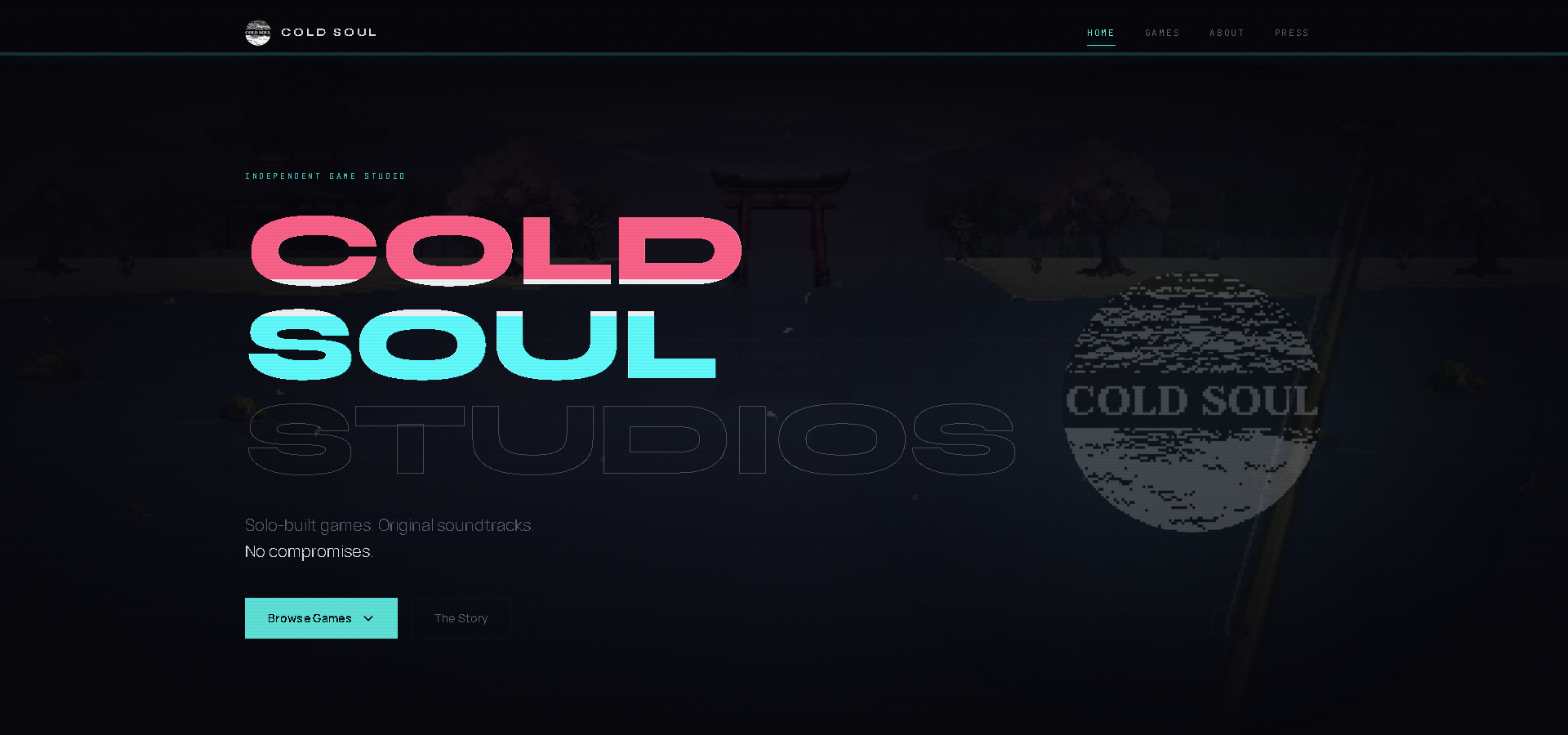 Cold Soul Studios website preview