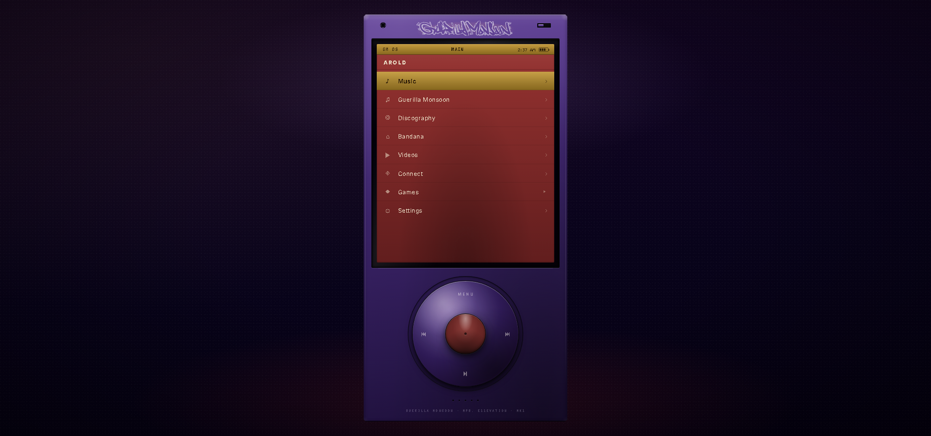 Monsoon artist website preview
